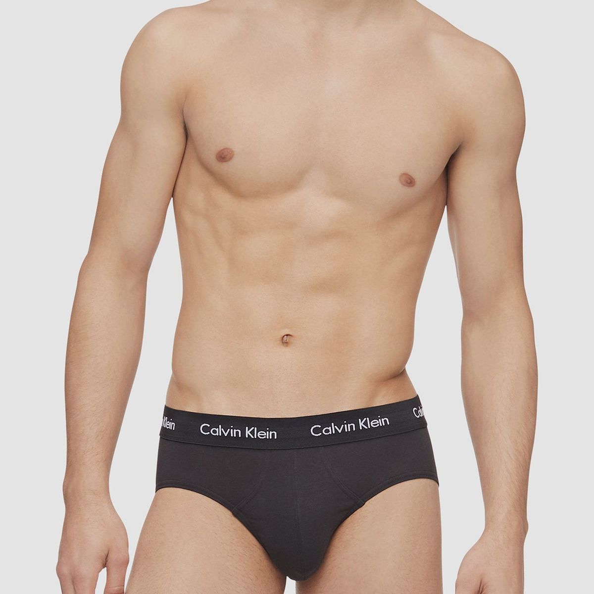 CALVIN KLEIN - Pack 3 Slips New Cotton Stretch Negro Calvin Klein