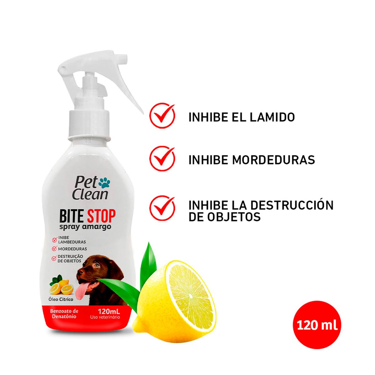 GENERICO - SPRAY ANTI MORDEDURAS BITE STOP - 120 ML PETCLEAN