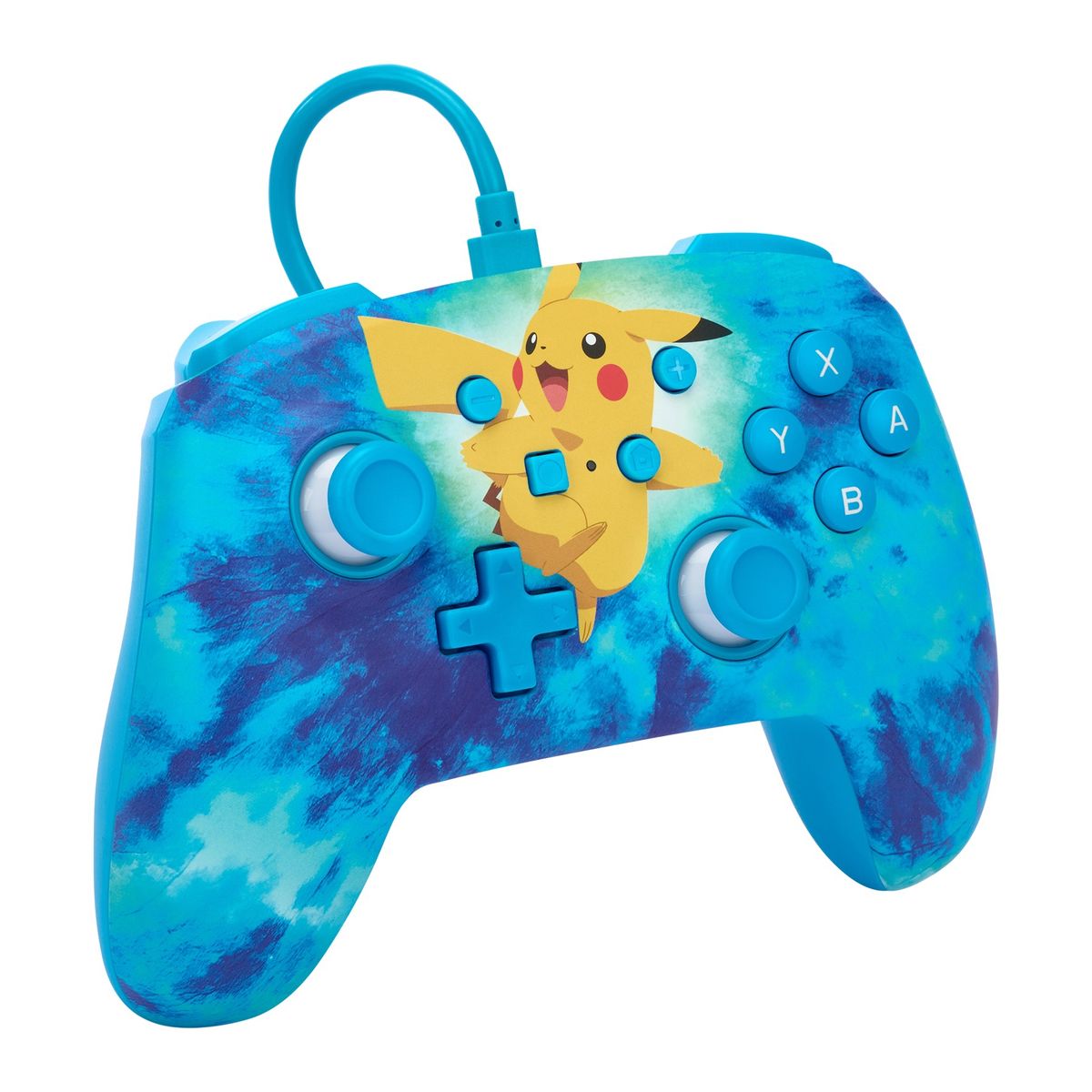 POWER A - Control alámbrico para Nintendo Switch Tie Dye Pikachu