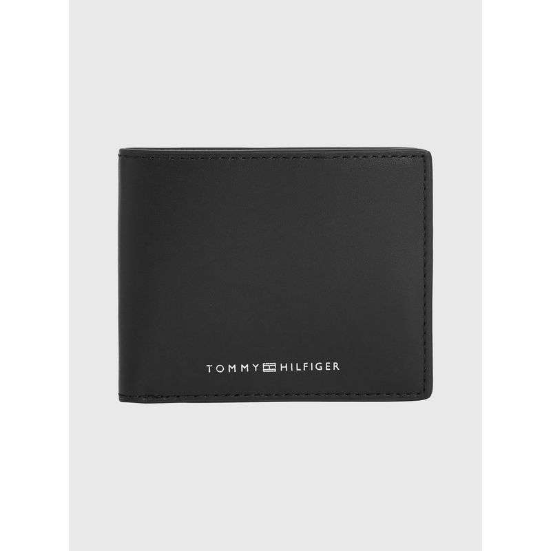 TOMMY HILFIGER - Billetera Modern De Cuero Negro Tommy Hilfiger