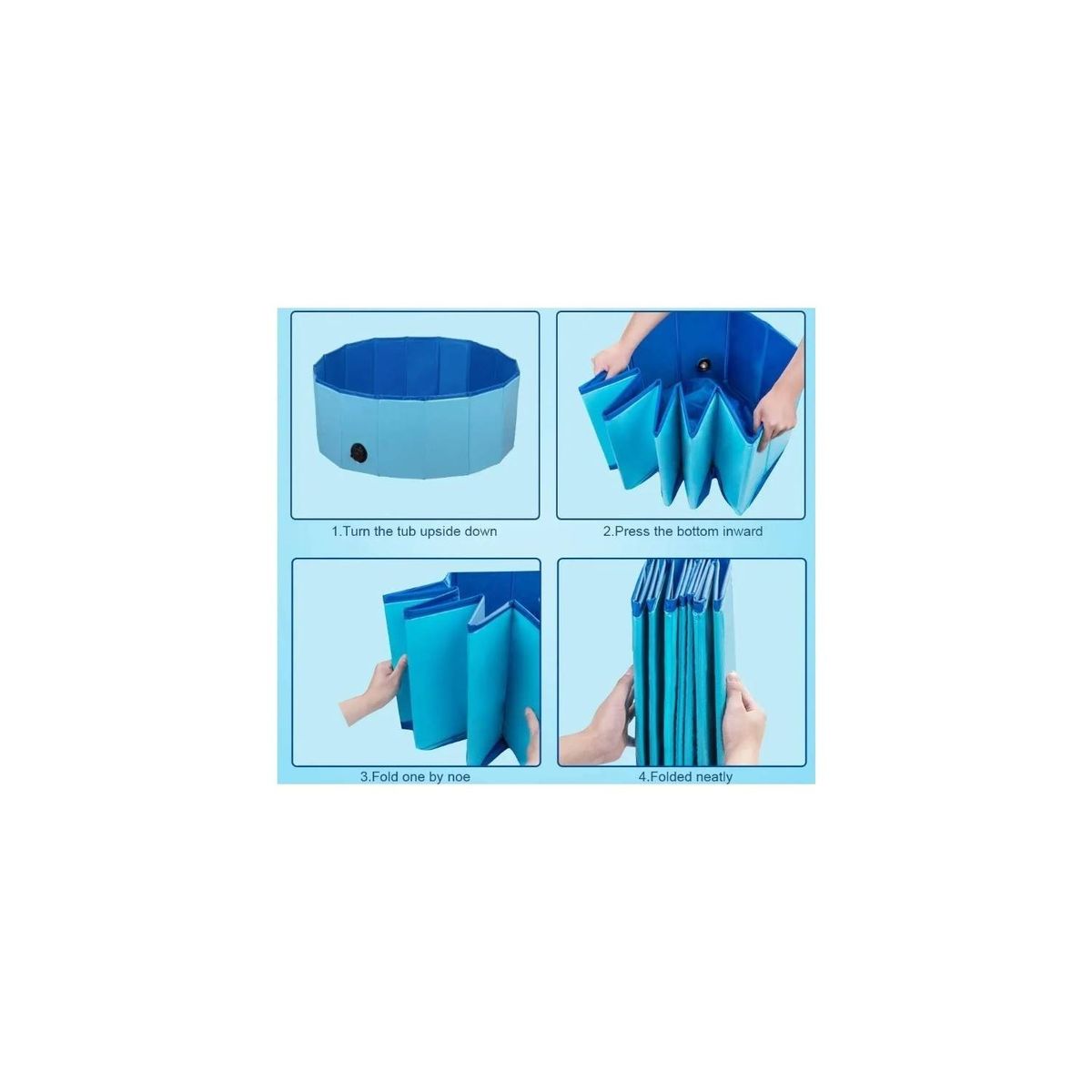 U BUY - Piscina Pileta Plegable Para Mascotas Y Niños 80 X 20 Cms