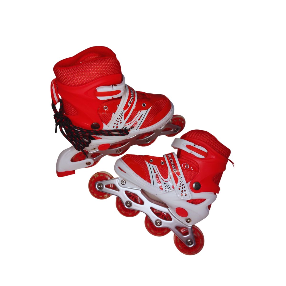 GENERICO - Patines Lineales Rojo más Protección Ajustable Talla M