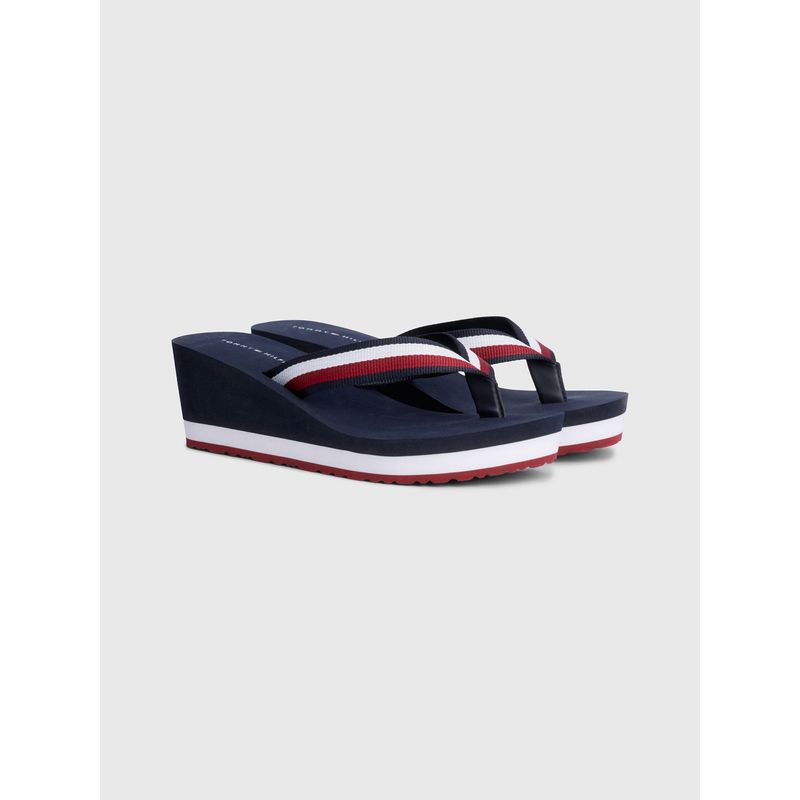 TOMMY HILFIGER - Sandalias Essential Signature Azul Mujer