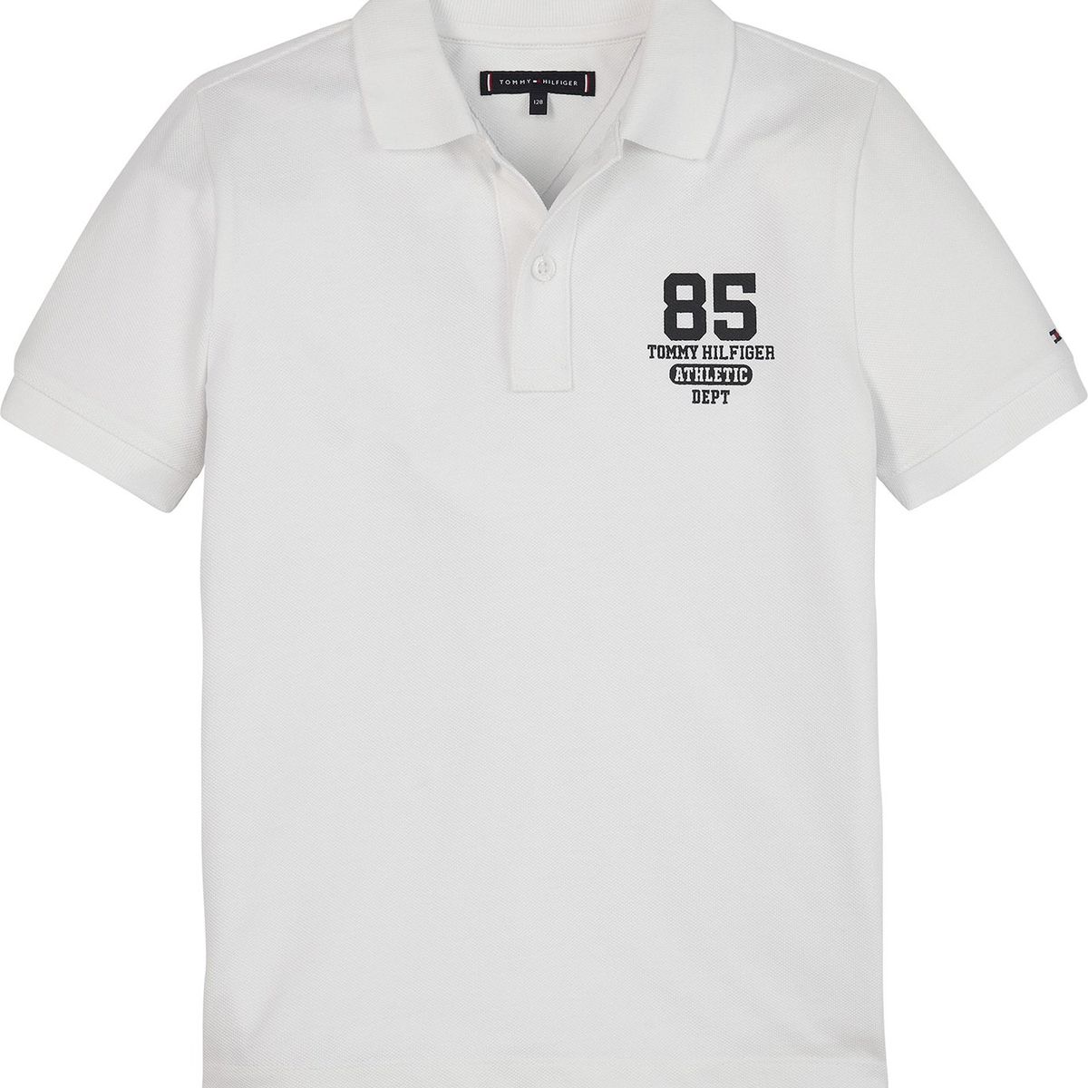 TOMMY HILFIGER - Polo Essnetial Graphic Logo Blanco Niño