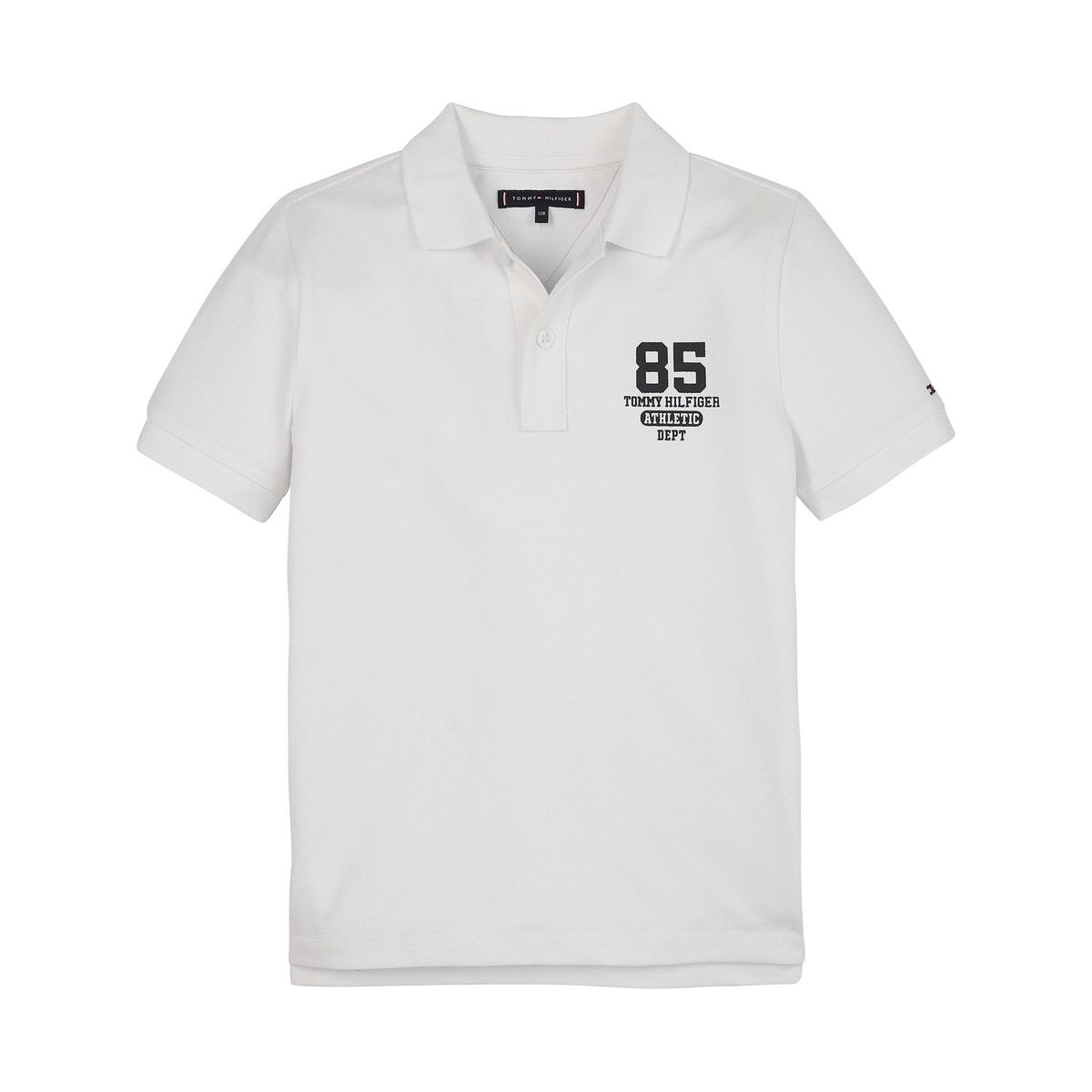 TOMMY HILFIGER - Polo Essnetial Graphic Logo Blanco Niño