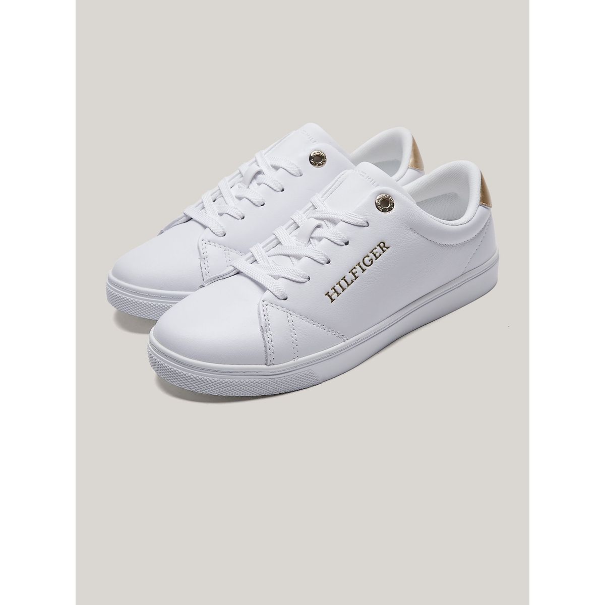 TOMMY HILFIGER - Zapatillas Signature De Cuero Blanco Tommy Hilfiger