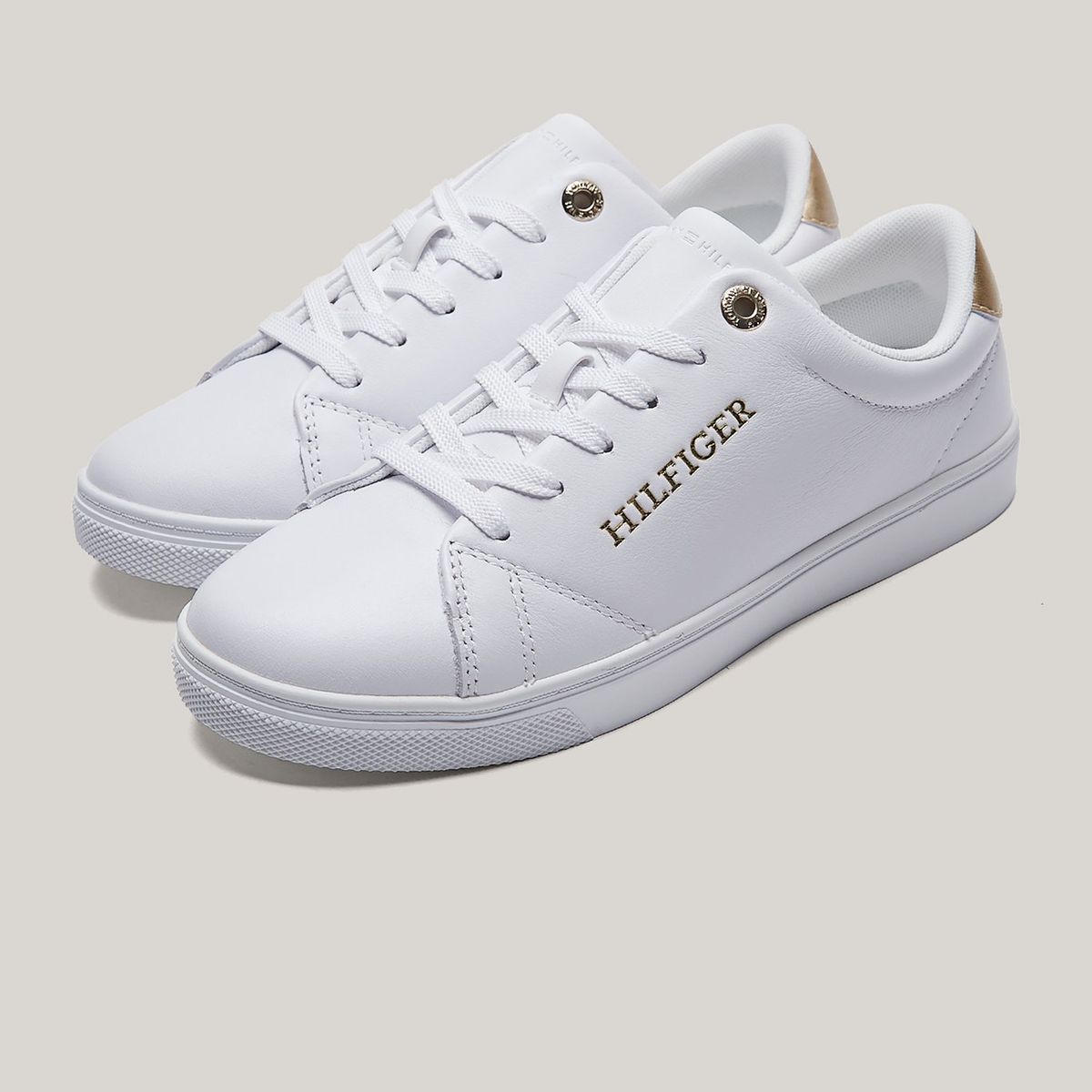 TOMMY HILFIGER - Zapatillas Signature De Cuero Blanco Tommy Hilfiger