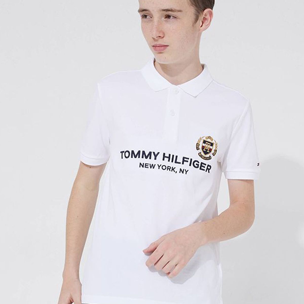 TOMMY HILFIGER - Polo Logo Icons Blanco Niño