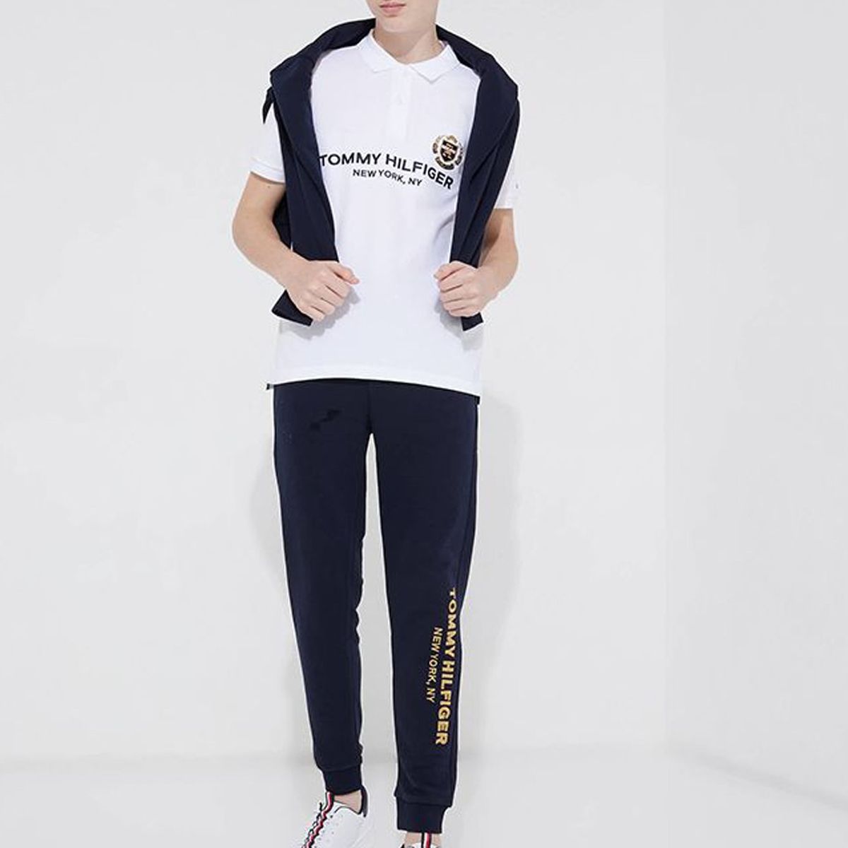 TOMMY HILFIGER - Polo Logo Icons Blanco Niño