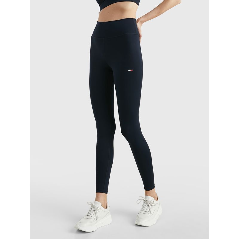 TOMMY HILFIGER - Leggings Sport Essential Talle Alto Azul Mujer