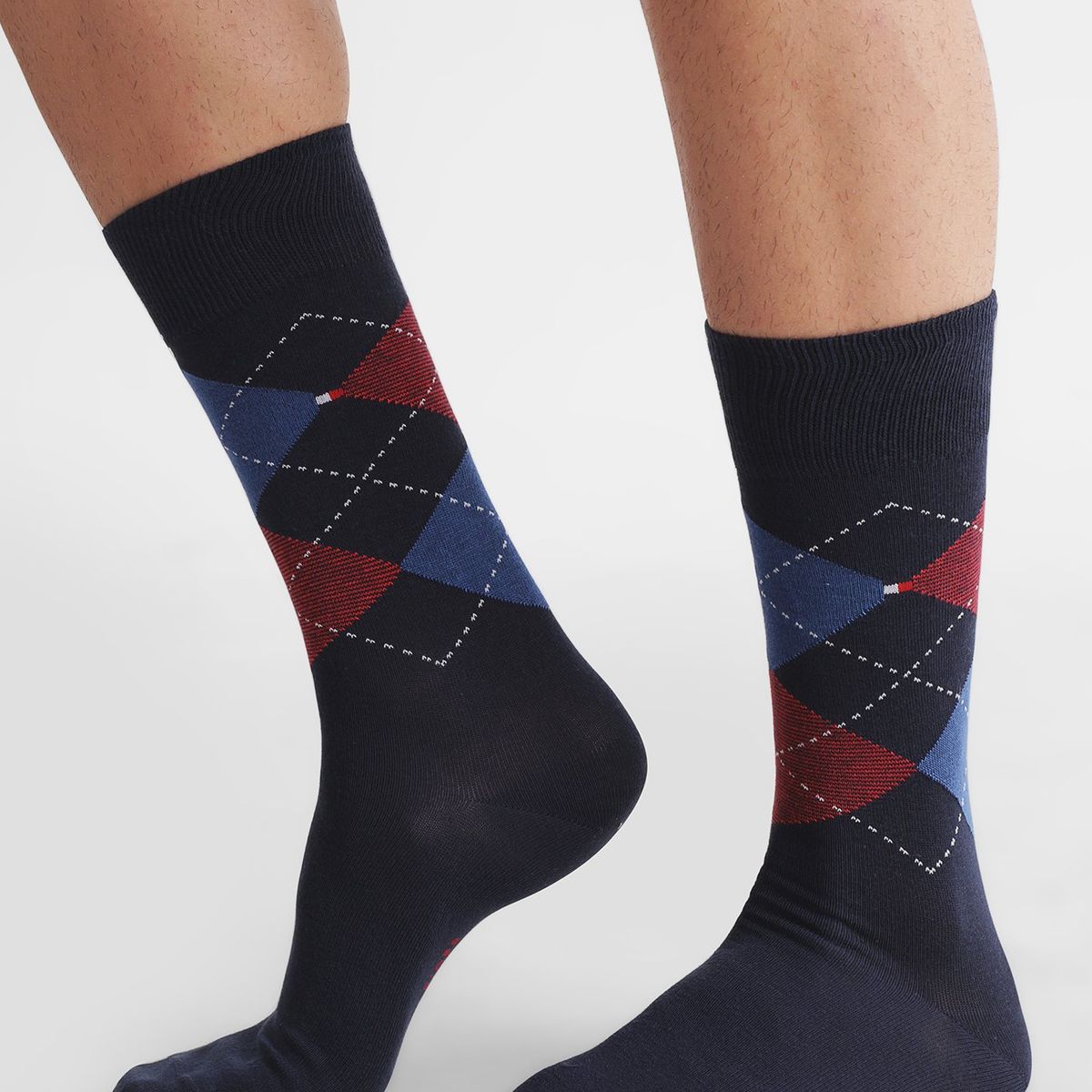 TOMMY HILFIGER - Pack De 2 Pares De Calcetines De Cuadros Negro Tommy Hilfiger