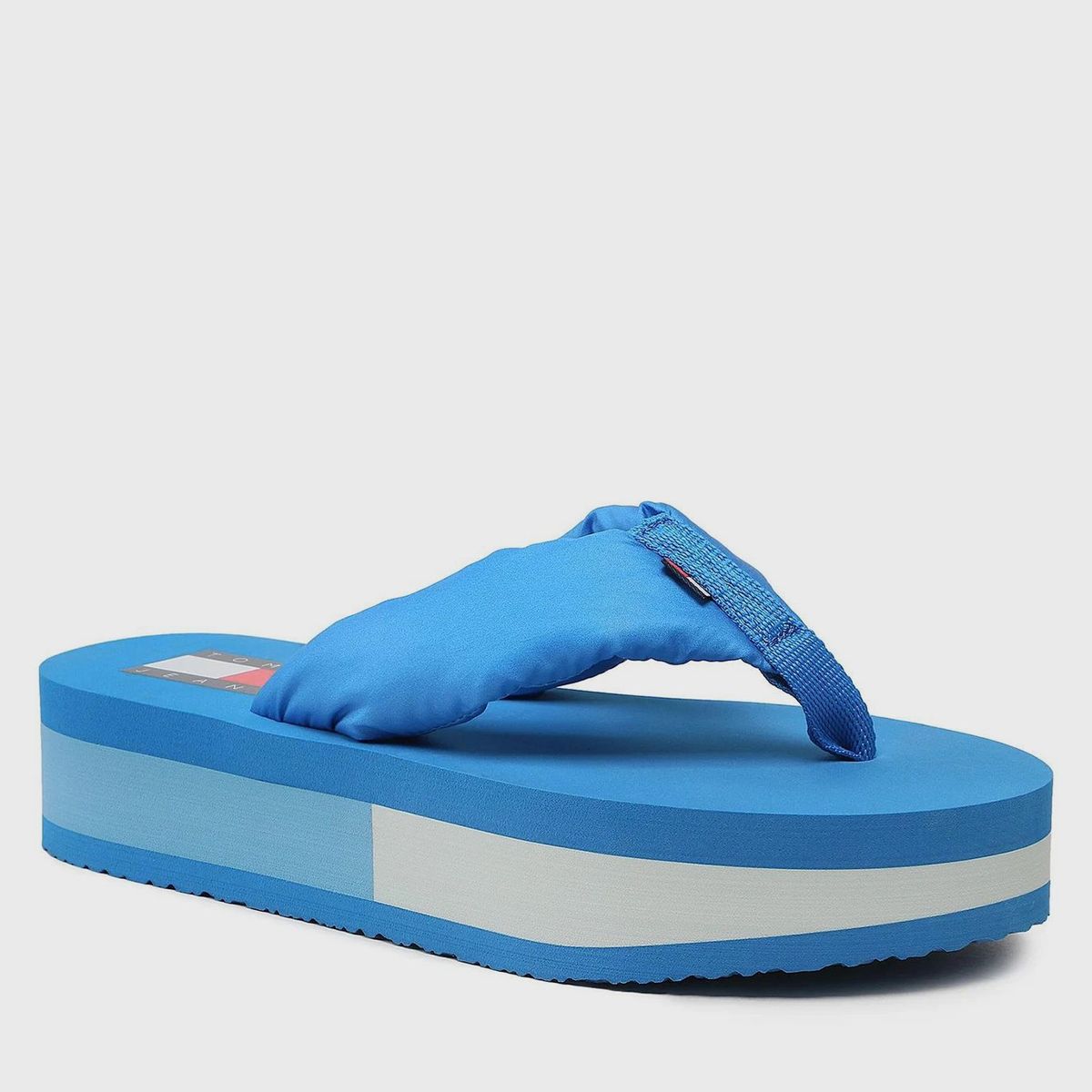 TOMMY HILFIGER - Sandalias Con Plataforma Flag Logo Celeste Tommy Hilfiger