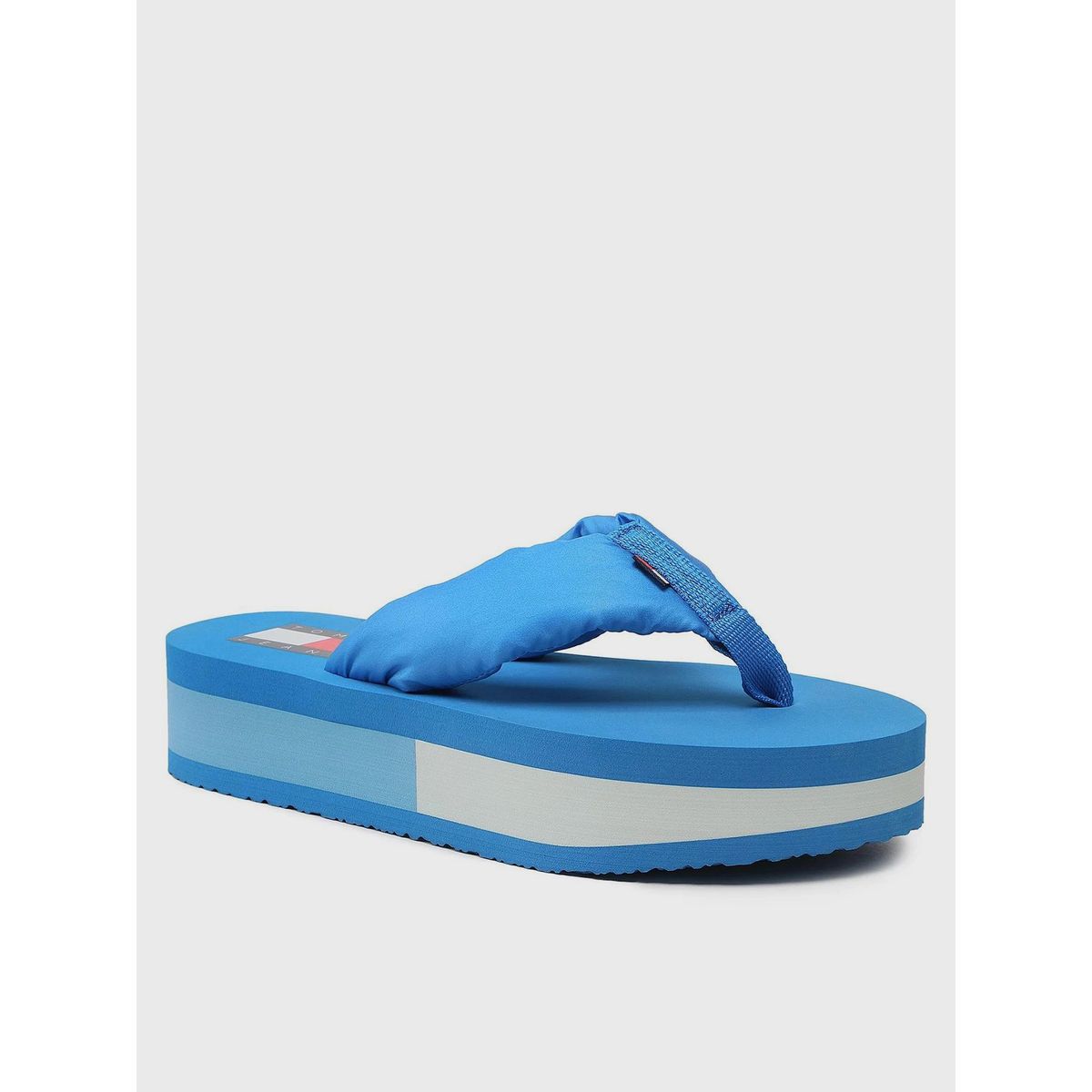 TOMMY HILFIGER - Sandalias Con Plataforma Flag Logo Celeste Tommy Hilfiger