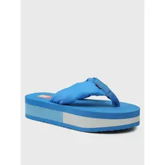 TOMMY HILFIGER - Sandalias Con Plataforma Flag Logo Celeste