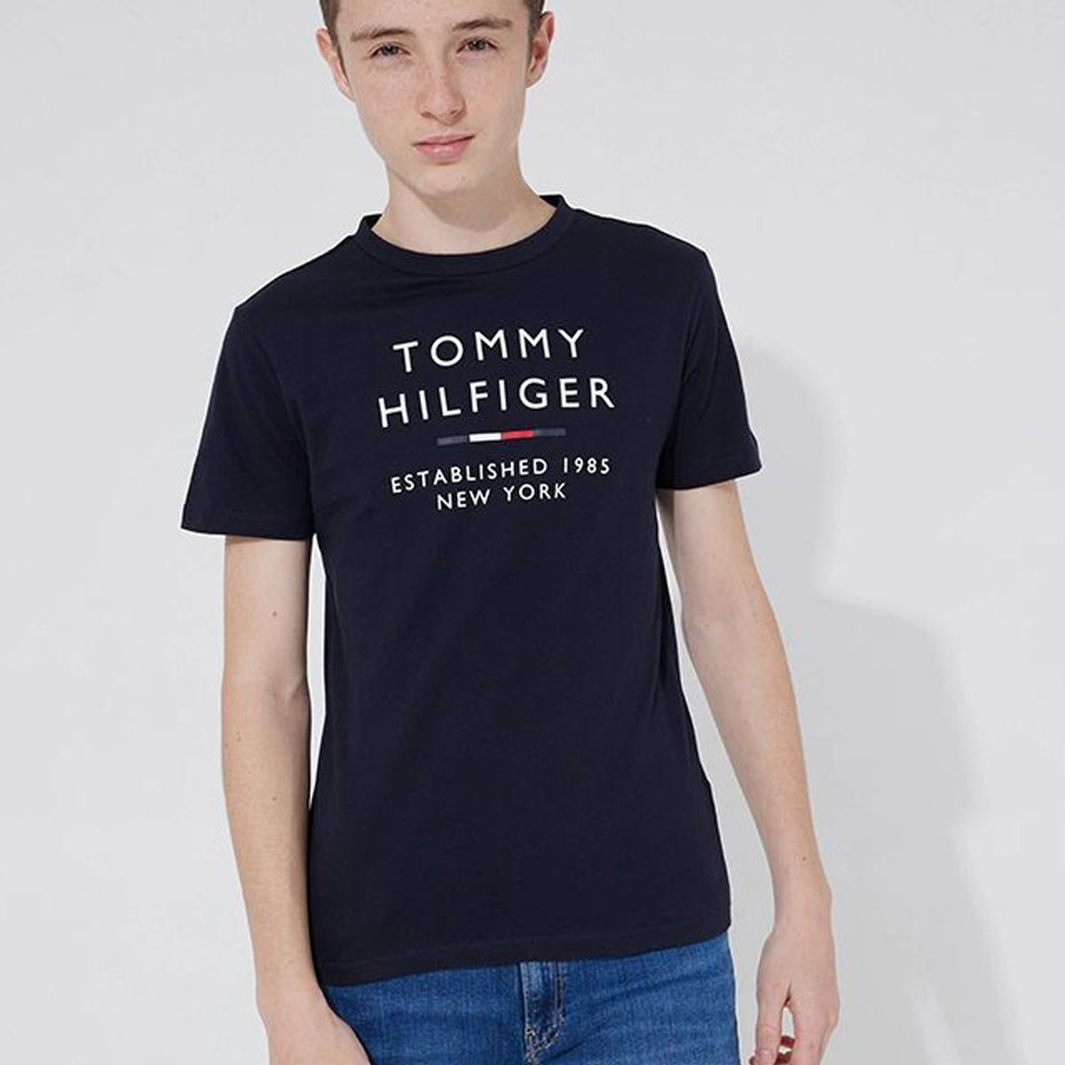 TOMMY HILFIGER - Polera Logo Established 10985 Azul Niño