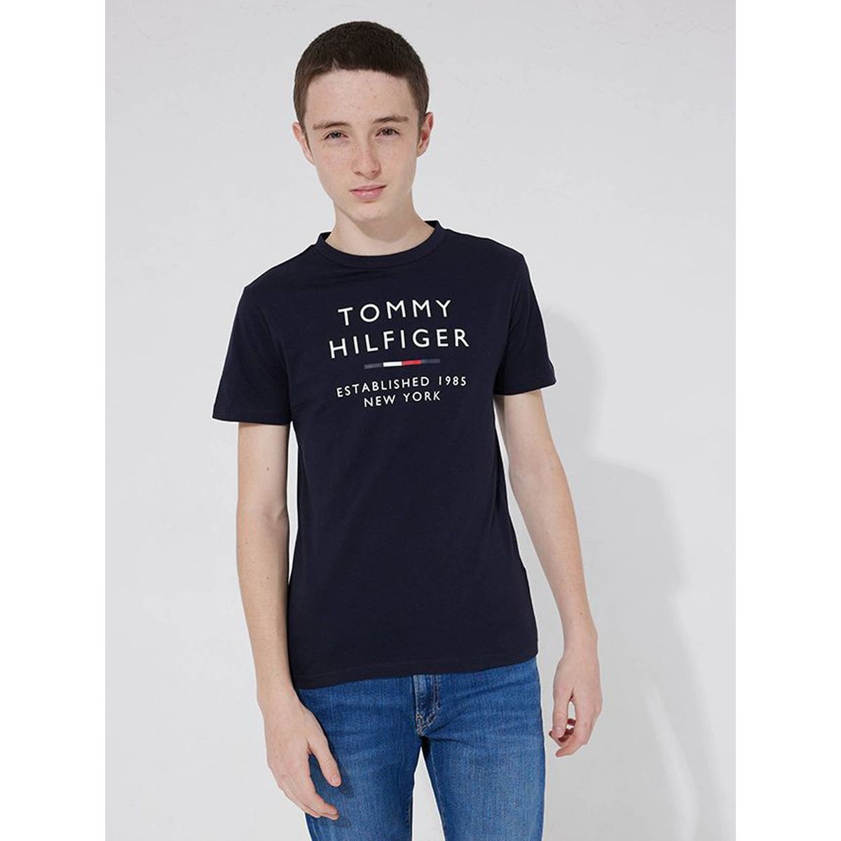 TOMMY HILFIGER - Polera Logo Established 10985 Azul Niño