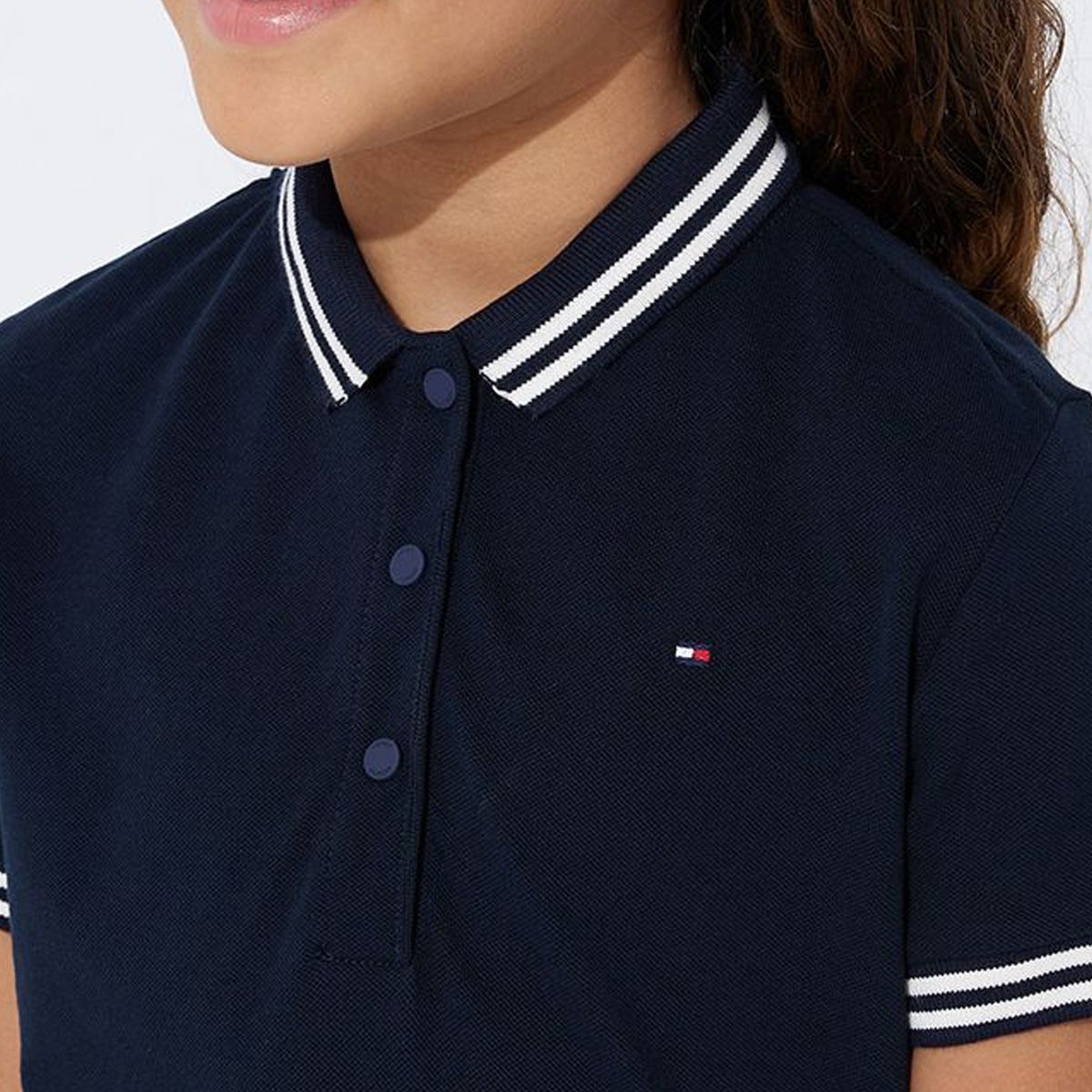 TOMMY HILFIGER - Vestido Polo Essential Azul Niña