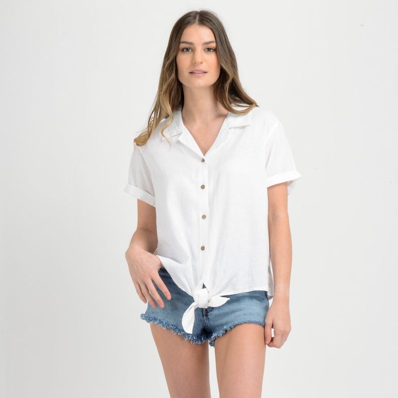 O'NEILL - BLUSA MANGA CORTA PRISM  BLANCO