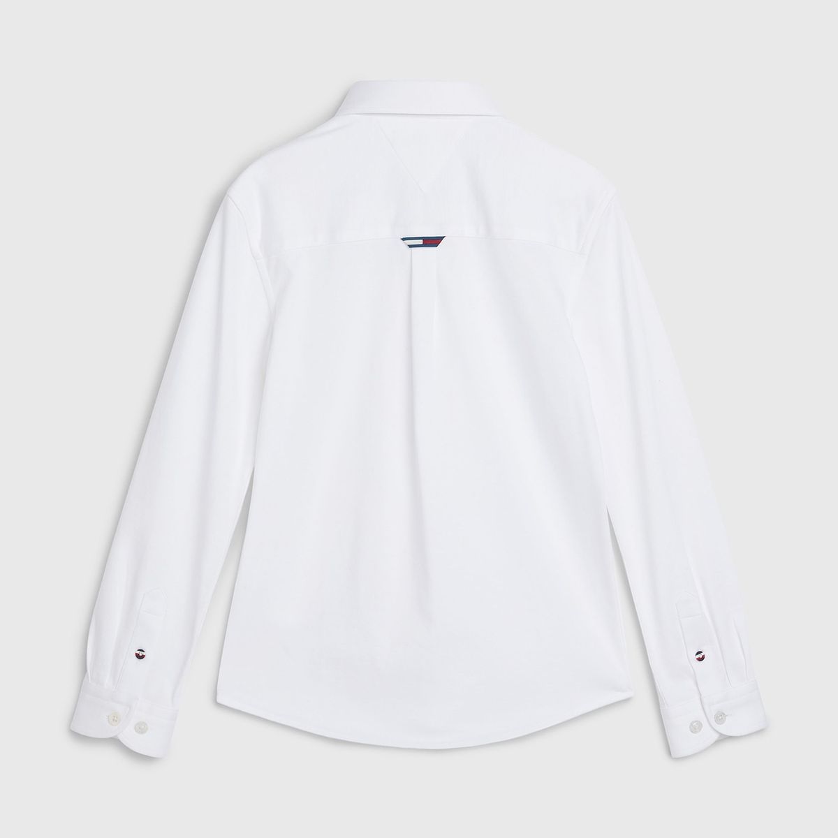 TOMMY HILFIGER - Camisa Solid Con Logo Blanco Niño