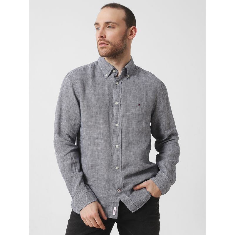 TOMMY HILFIGER - Camisa Para Caballero Gris Hombre…