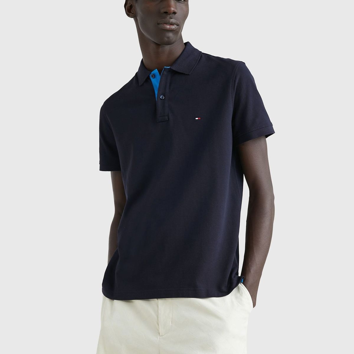 TOMMY HILFIGER - Polo Contrast Placket Regular Fit Azul Tommy Hilfiger