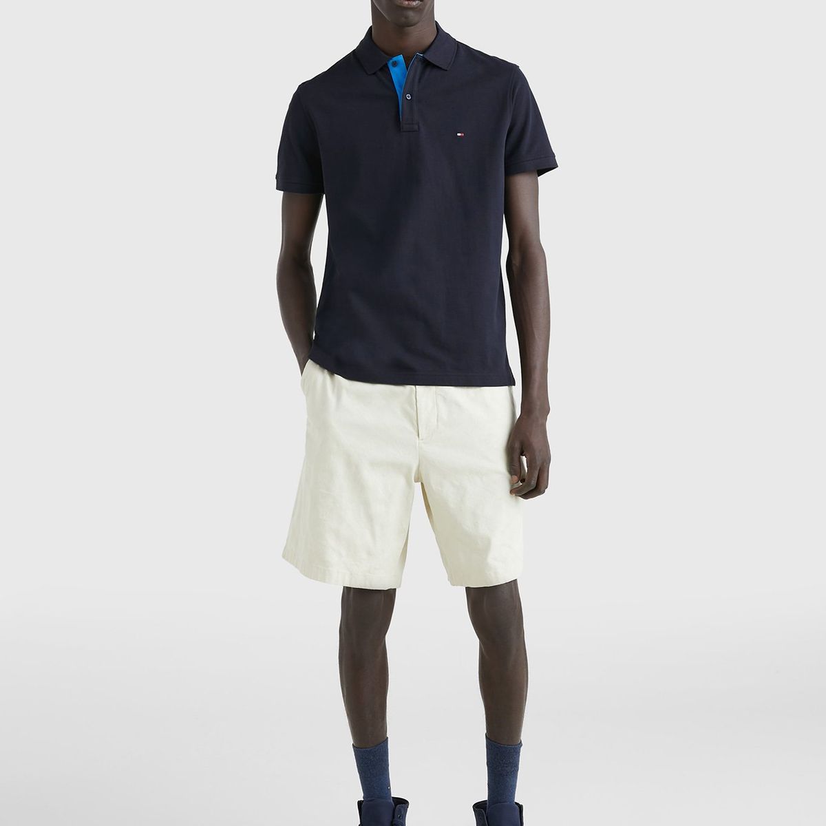 TOMMY HILFIGER - Polo Contrast Placket Regular Fit Azul Tommy Hilfiger