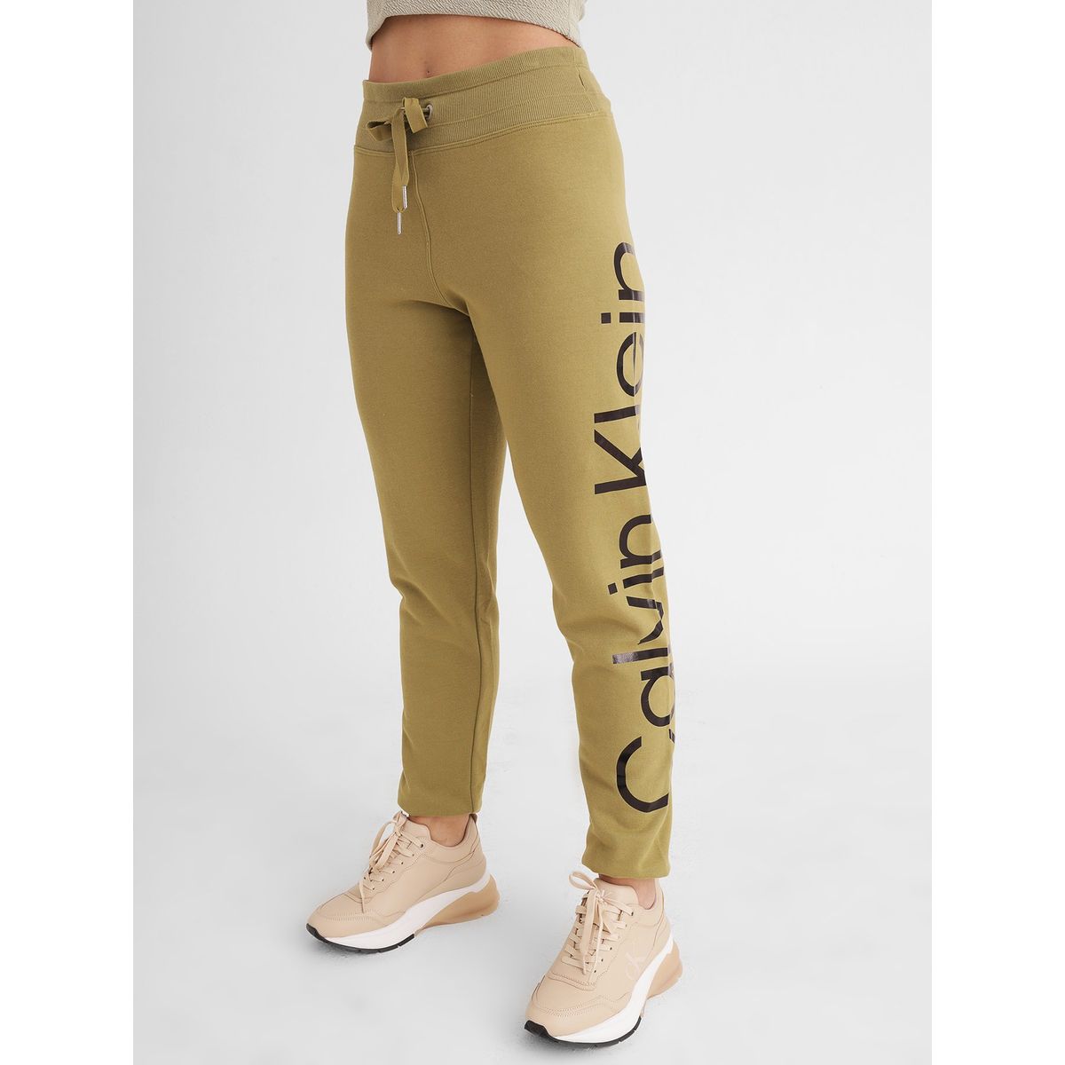 CALVIN KLEIN - Jogger Slim Fit Sweatpan Verde Calvin Klein