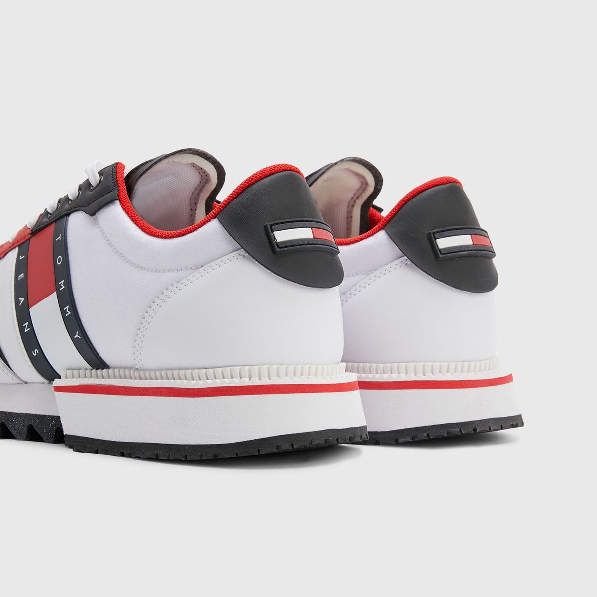 TOMMY HILFIGER - Zapatillas Dentadas Con Logo Blanco Tommy Hilfiger