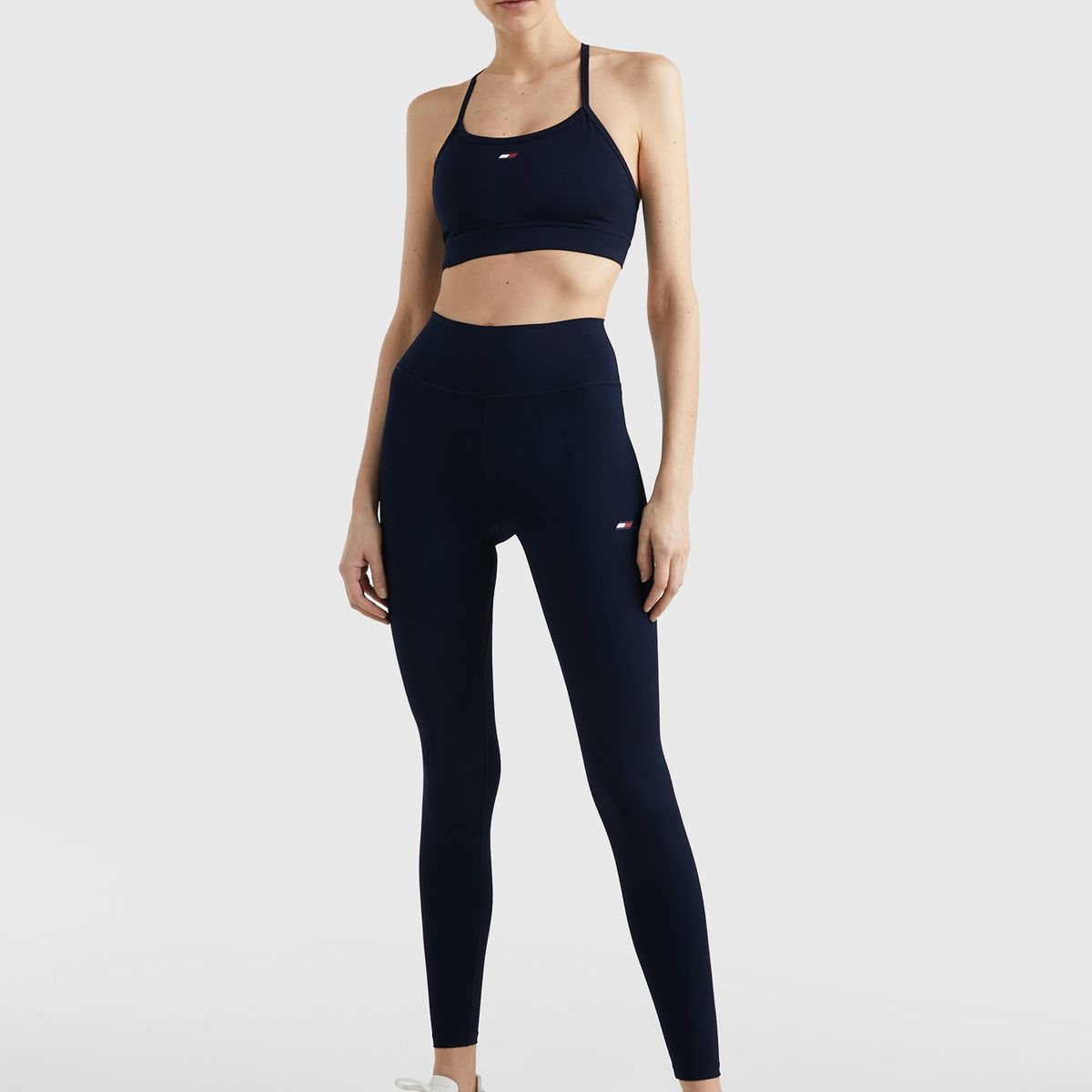 TOMMY HILFIGER - Peto Sport De Sujeción Media Azul Mujer