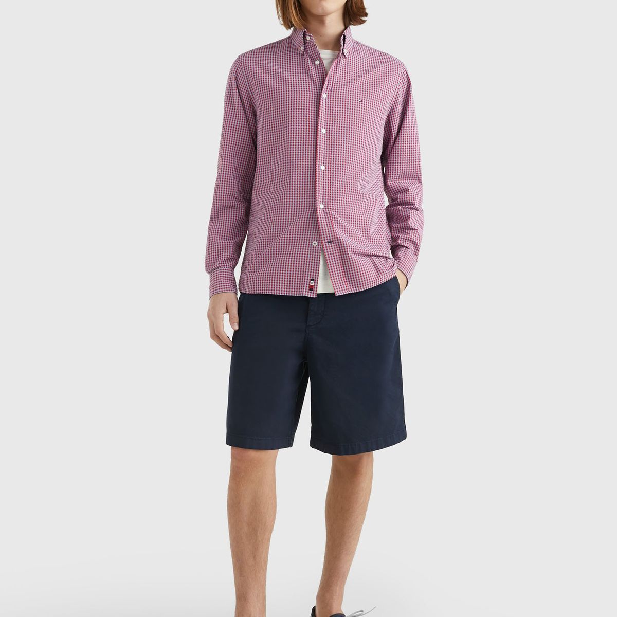 TOMMY HILFIGER - Camisa A Cuadros Vichy Corte Regular Rojo Hombre