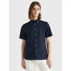 TOMMY HILFIGER - Camisa Flex Poplin Regular Fit Azul