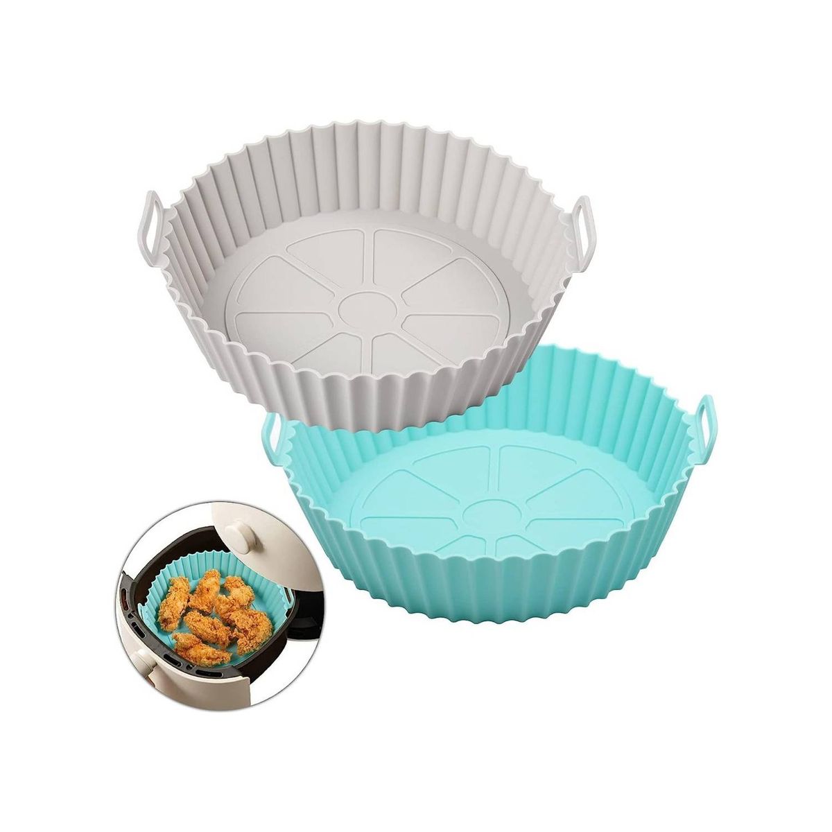 U BUY - Pack X4 Molde Silicona Antiadherente Para Freidora De Aire