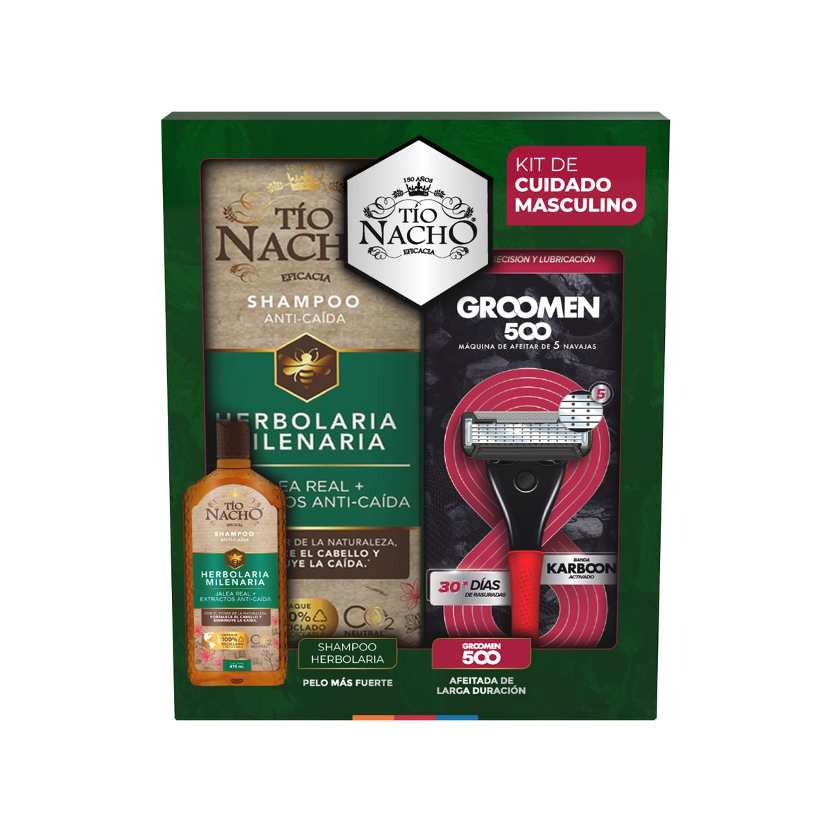 TIO NACHO - Pack Tio Nacho Herbolaria 415Ml + Groomen 500X1.