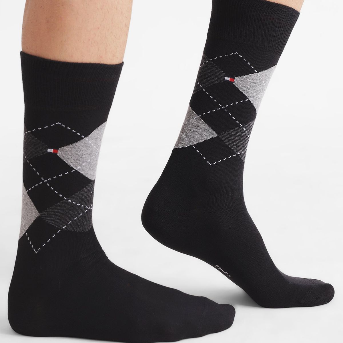 TOMMY HILFIGER - Pack De 2 Pares De Calcetines De Cuadros Negro Tommy Hilfiger