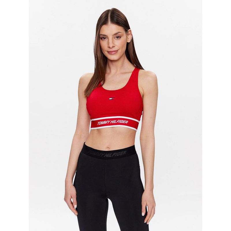 TOMMY HILFIGER - Peto Sport De Sujeción Media Rojo Mujer