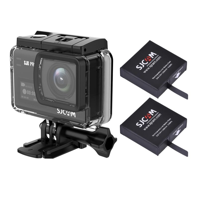 SJCAM - Cámara Deportiva SJCAM SJ8 PRO 4K 60FPS Dual 5G Estabilizador + 2 Baterias