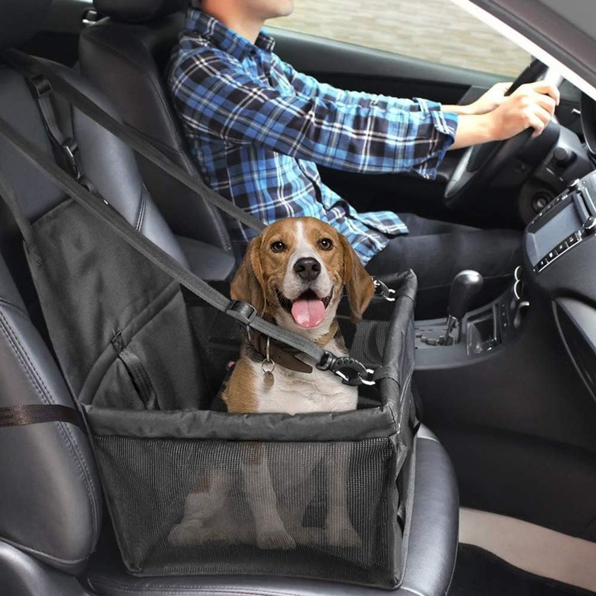 CRUSEC - Asiento Portatil De Viajes Auto para Mascotas Perro Gato