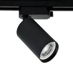 WANT - Foco Porta Gu10 Monofasico Para Carril Negro LUZ CALIDA