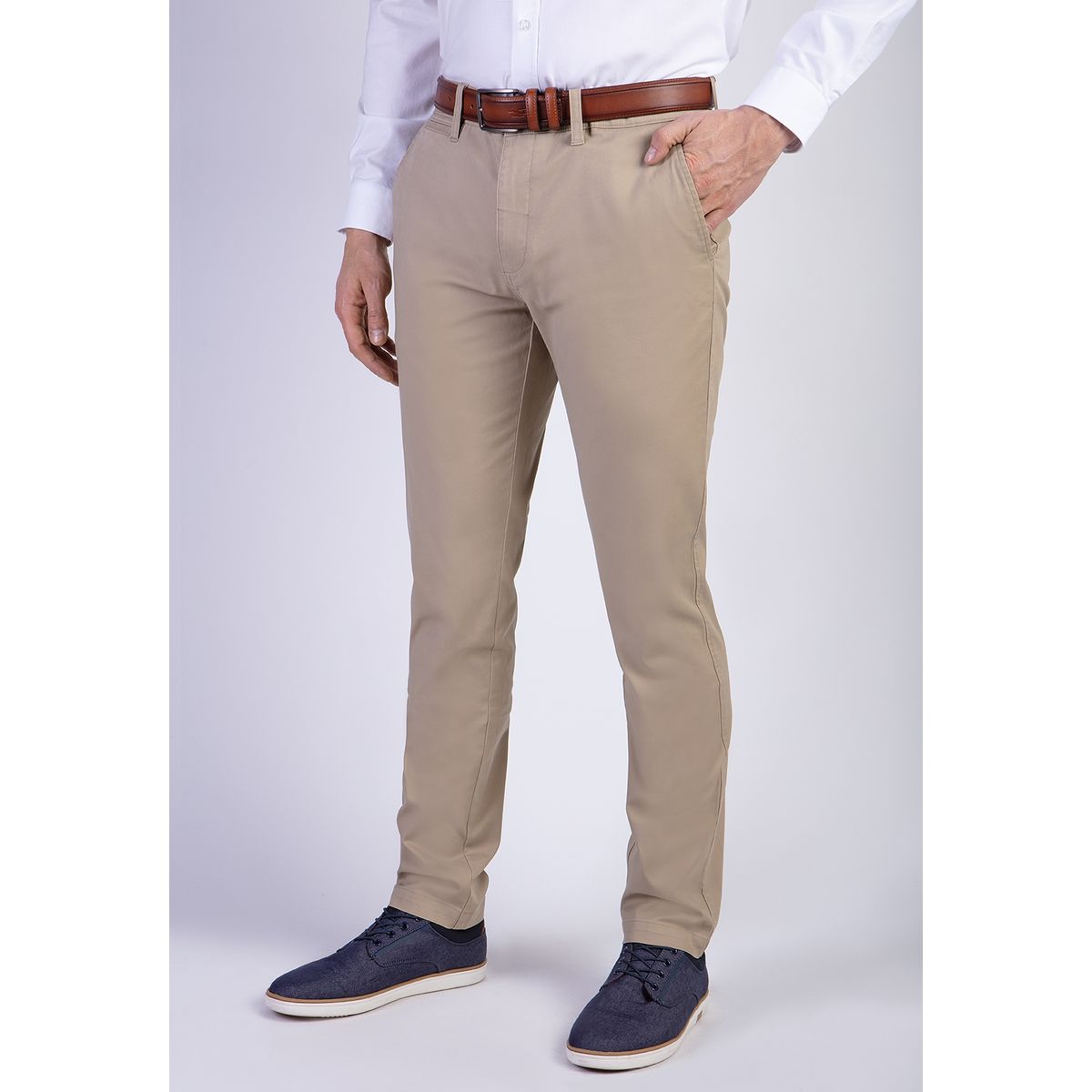 FEROUCH - Pantalon Twill Slim /33 Beige Ferouch