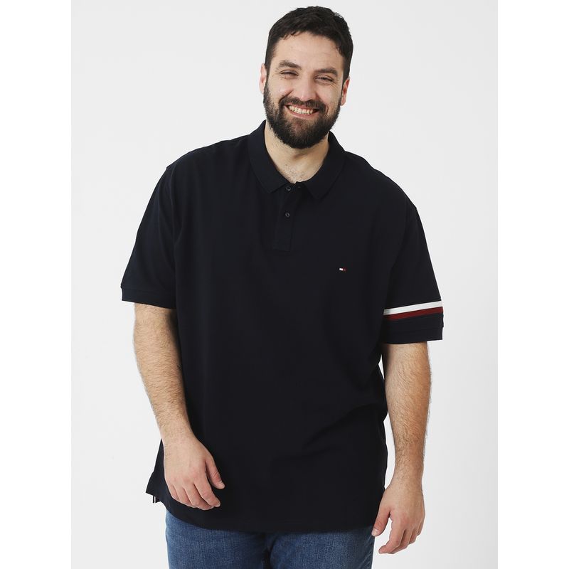 TOMMY HILFIGER - Polo Plus Stripe En La Manga Azul Hombre
