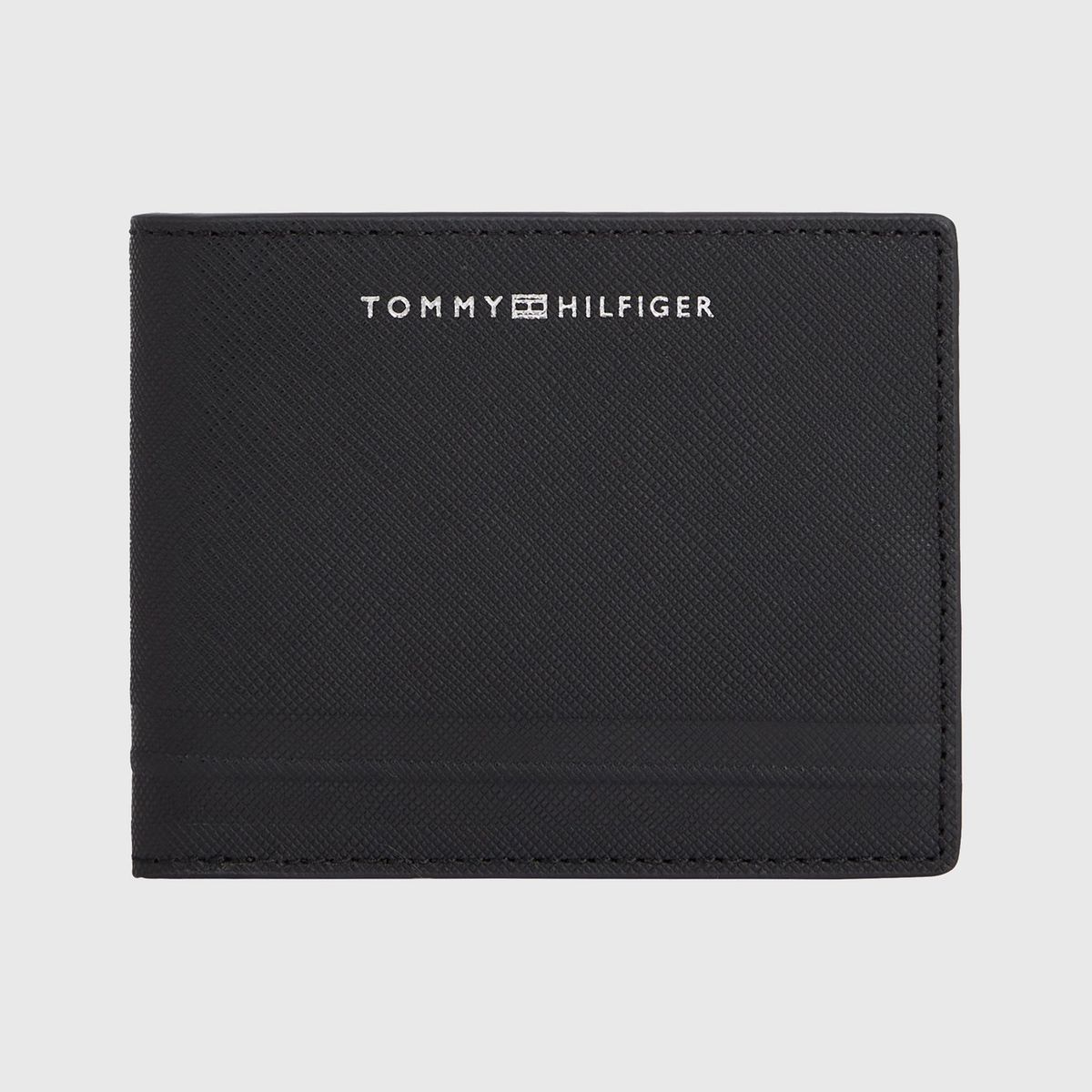 TOMMY HILFIGER - Billetera Business De Cuero Negro Tommy Hilfiger