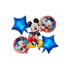 GENERICO - Set 5 Globos Metálicos Mickey Mouse, Decoración Infantil