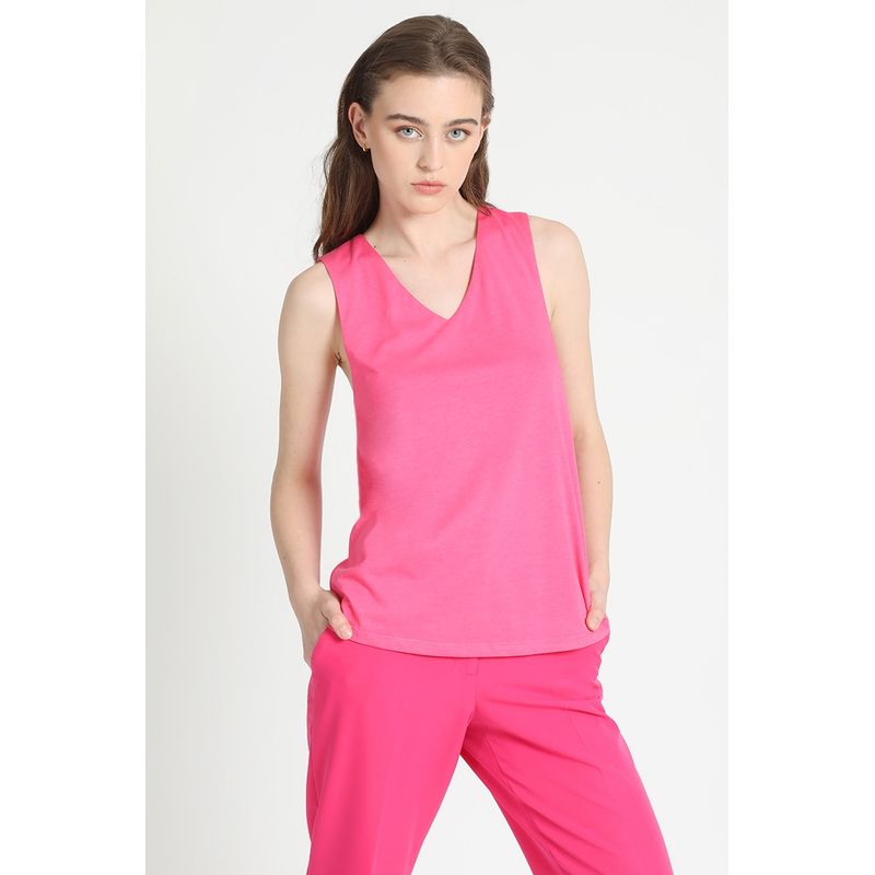 LIOLA - Top Tirantes Cruzados Fucsia Liola