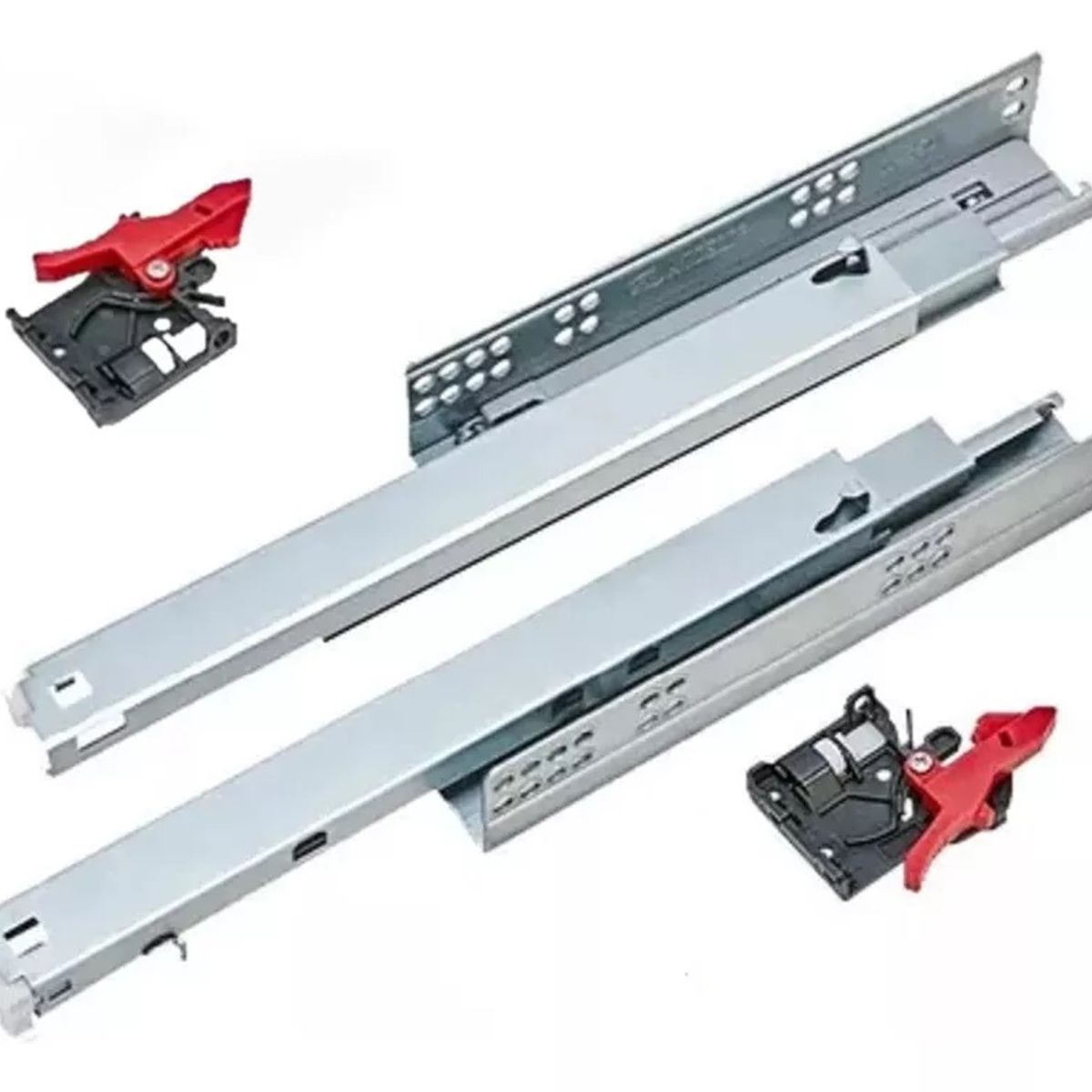 GENERICO - Corredera Telescópica Oculta Cierre Suave 45cm 12mm 45k