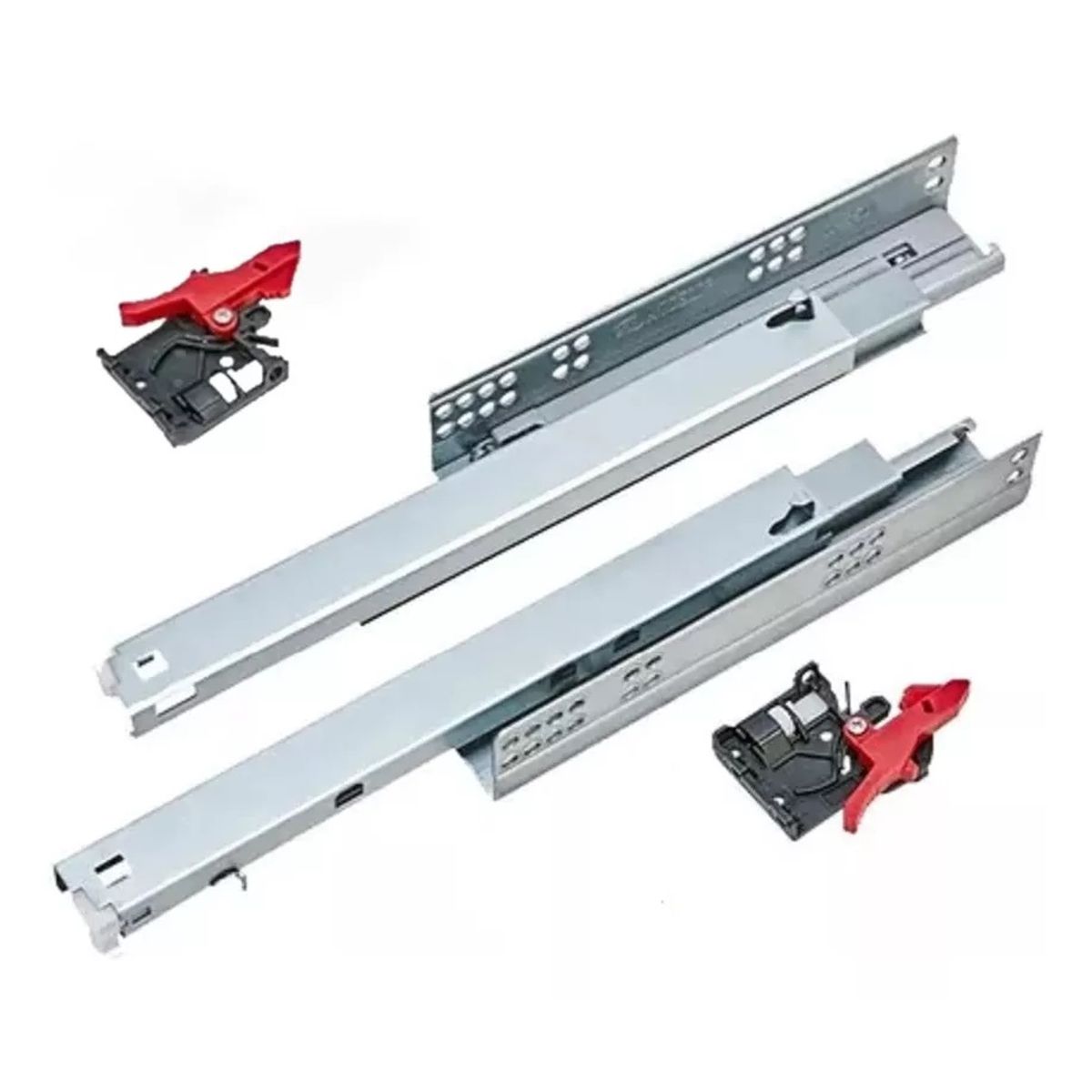 GENERICO - Corredera Telescópica Oculta Cierre Suave 45cm 12mm 45k