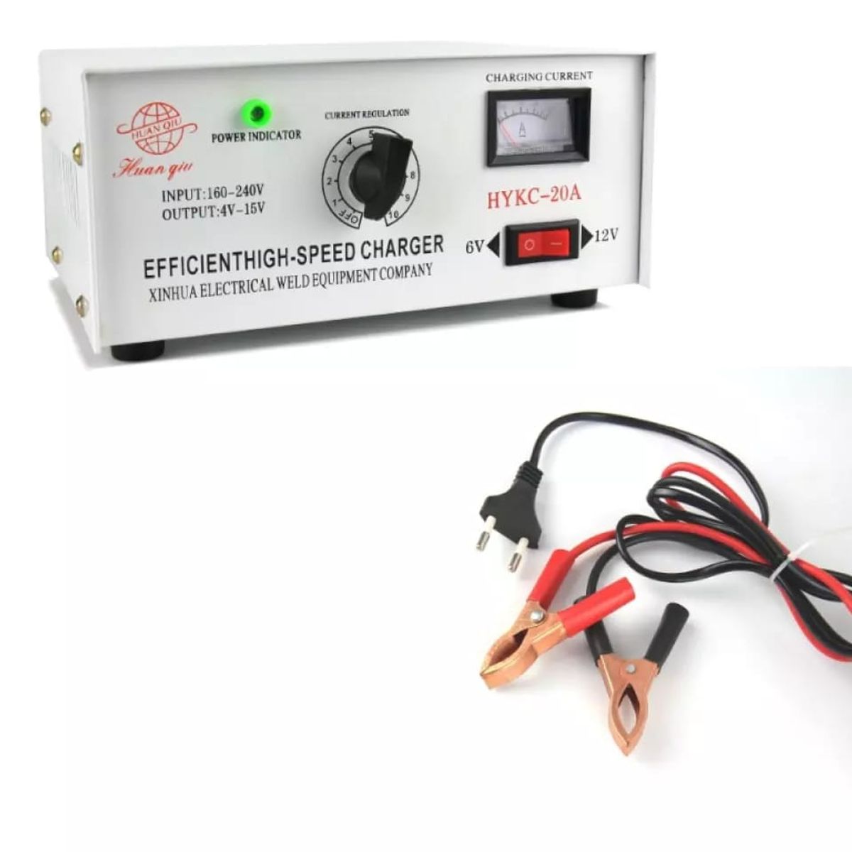 GENERICO - Cargador batería autos y motos 6v 12v 20 Amperios