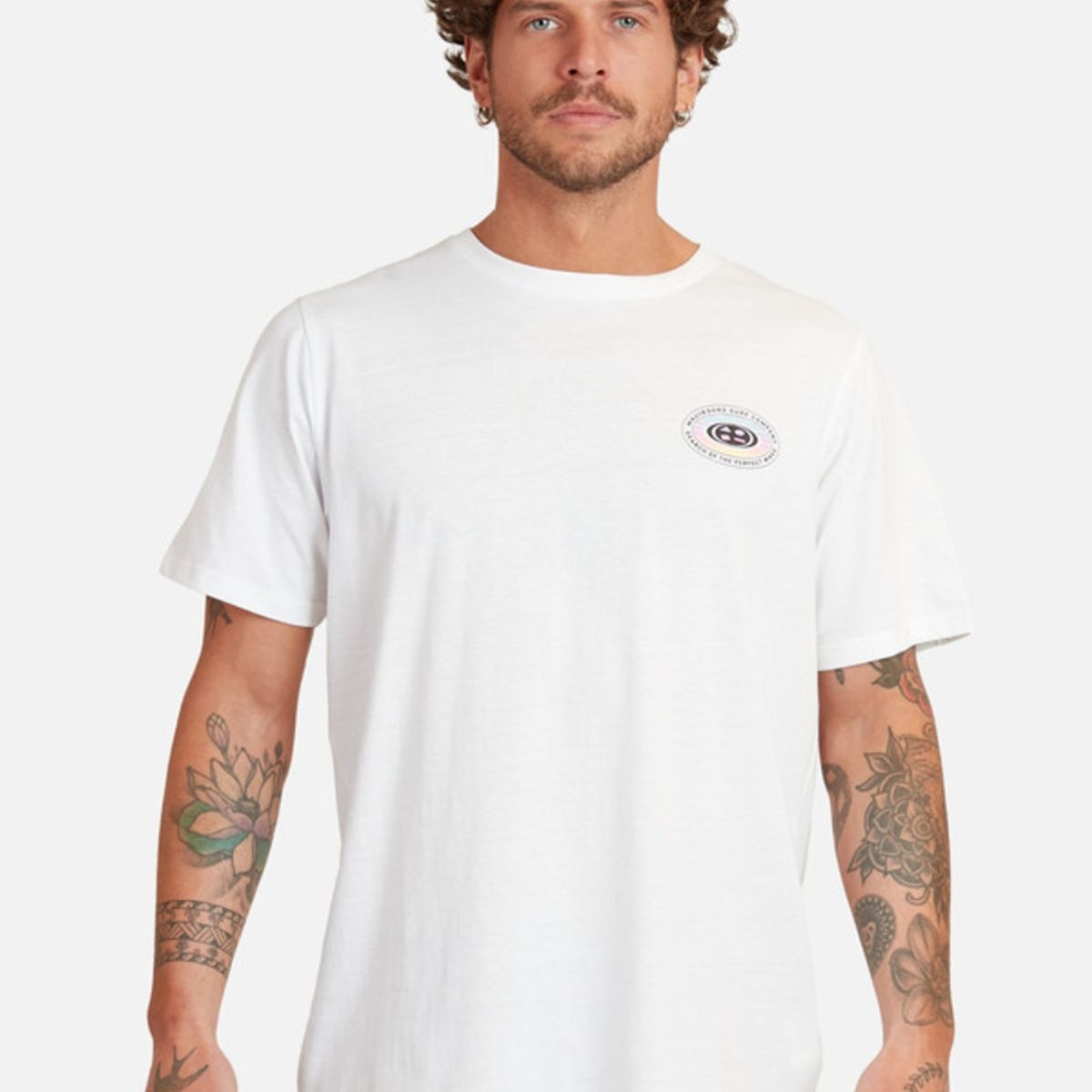 MAUI AND SONS - Polera Retro Color Lines G Hombre Blanco Maui And Sons