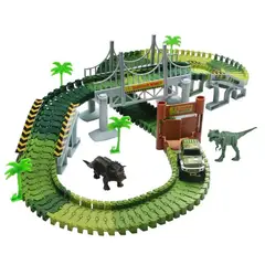 OEM - Pista 142 Piezas, Autopista Flexible Dinosaurio