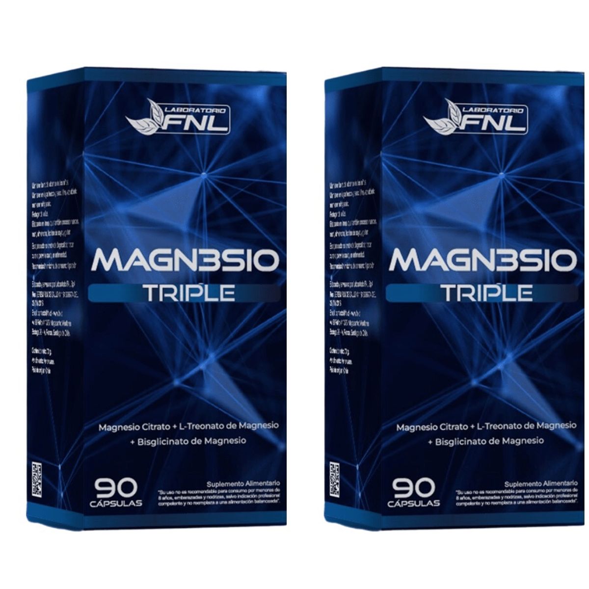 FNL - Triple Magnesio Fnl :  Glicinato Treonato Citrato 2x90 Caps.