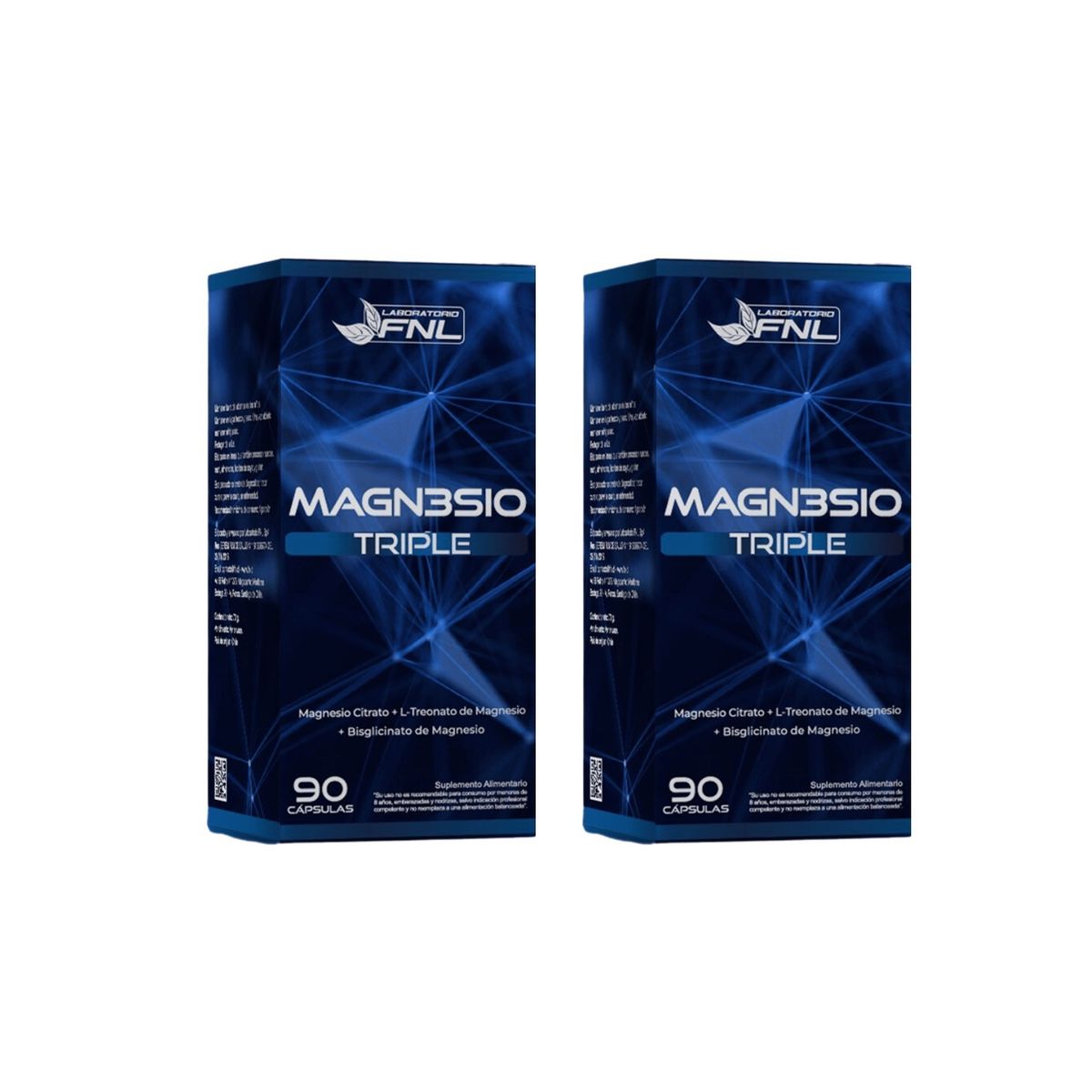 FNL - Triple Magnesio Fnl :  Glicinato Treonato Citrato 2x90 Caps.